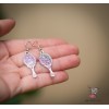 Серьги "Зеркало винтажное мини". Цвет серебро